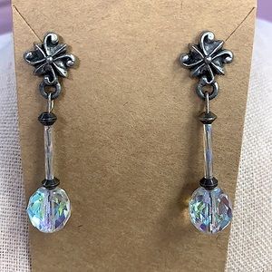 Crystal Ball Drop Earrings 💜